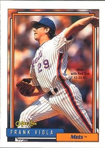 #510 Frank Viola - New York Mets - 1992 O-Pee-Chee Baseball