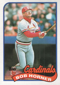 #510 Bob Horner - St. Louis Cardinals - 1989 Topps Baseball