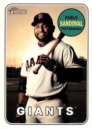 #510b Pablo Sandoval - San Francisco Giants - 2018 Topps Heritage Baseball