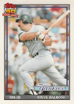 #511 Steve Balboni - New York Yankees - 1991 O-Pee-Chee Baseball