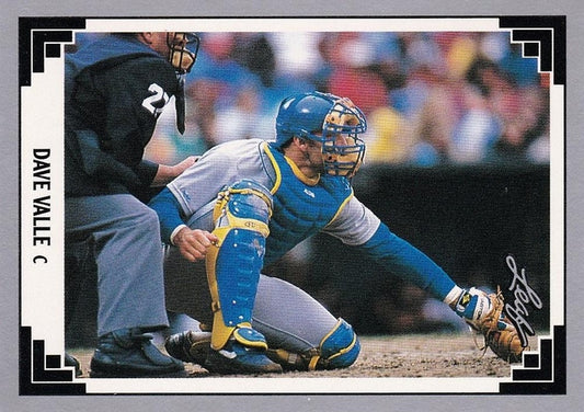 #511 Dave Valle - Seattle Mariners - 1991 Leaf Baseball