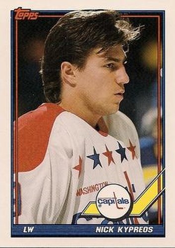 #511 Nick Kypreos - Washington Capitals - 1991-92 Topps Hockey