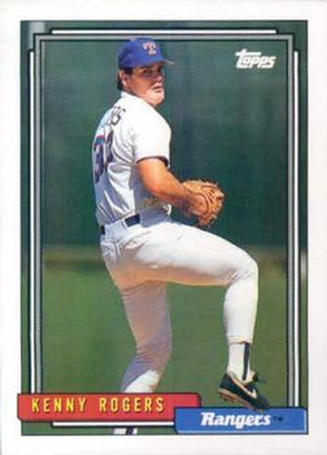#511 Kenny Rogers - Texas Rangers - 1992 Topps Baseball