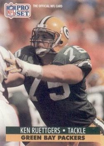 #511 Ken Ruettgers - Green Bay Packers - 1991 Pro Set Football
