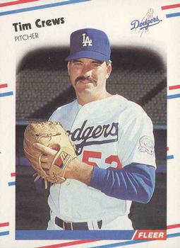 #511 Tim Crews - Los Angeles Dodgers - 1988 Fleer Baseball