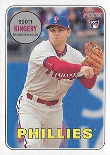#511b Scott Kingery - Philadelphia Phillies - 2018 Topps Heritage Baseball