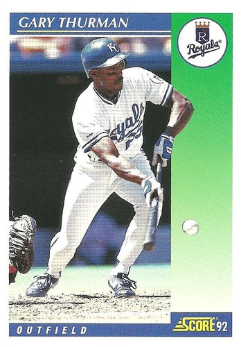 #512 Gary Thurman - Kansas City Royals - 1992 Score Baseball