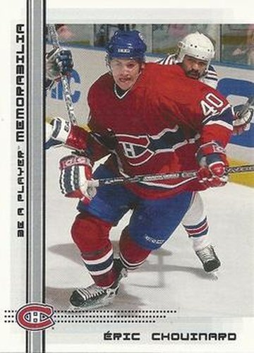 #512 Eric Chouinard - Montreal Canadiens - 2000-01 Be a Player Memorabilia Hockey