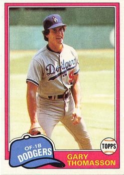 #512 Gary Thomasson - Los Angeles Dodgers - 1981 Topps Baseball