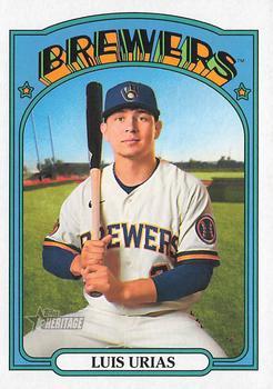 #512 Luis Urias - Milwaukee Brewers - 2021 Topps Heritage Baseball