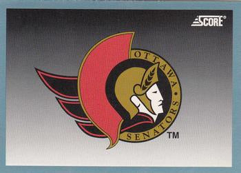 #512 Ottawa Senators Logo - Ottawa Senators - 1992-93 Score Canadian Hockey