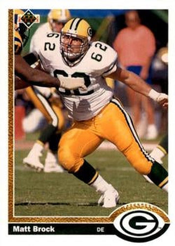 #512 Matt Brock - Green Bay Packers - 1991 Upper Deck Football
