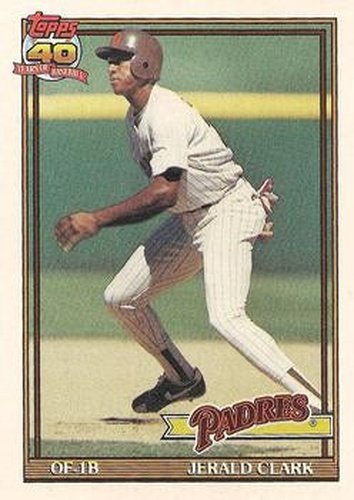 #513 Jerald Clark - San Diego Padres - 1991 Topps Baseball