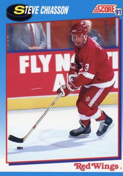 #513 Steve Chiasson - Detroit Red Wings - 1991-92 Score Canadian Bilingual Hockey