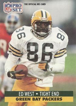 #513 Ed West - Green Bay Packers - 1991 Pro Set Football