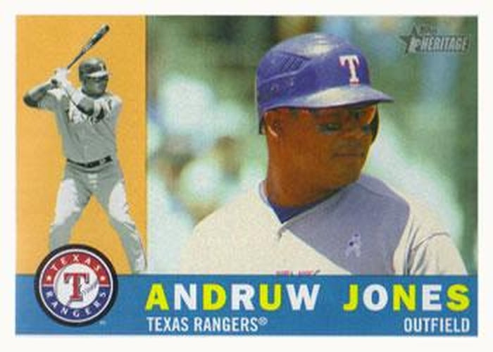 #513 Andruw Jones - Texas Rangers - 2009 Topps Heritage Baseball