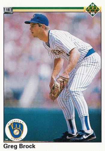 #514 Greg Brock - Milwaukee Brewers - 1990 Upper Deck Baseball