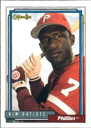 #514 Kim Batiste - Philadelphia Phillies - 1992 O-Pee-Chee Baseball