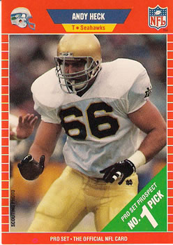 #514 Andy Heck - Seattle Seahawks - 1989 Pro Set Football