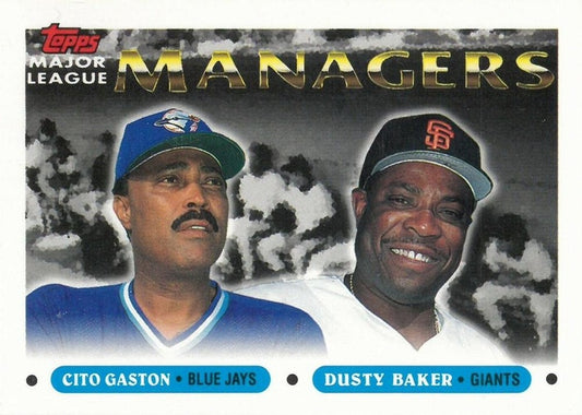 #514 Cito Gaston / Dusty Baker - Toronto Blue Jays / San Francisco Giants - 1993 Topps Baseball