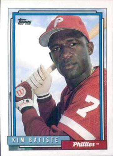 #514 Kim Batiste - Philadelphia Phillies - 1992 Topps Baseball