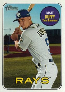 #514 Matt Duffy - Tampa Bay Rays - 2018 Topps Heritage Baseball