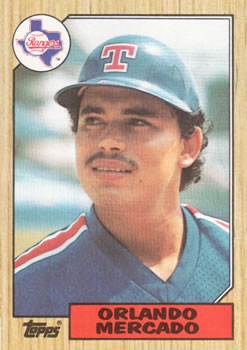 #514 Orlando Mercado - Texas Rangers - 1987 Topps Baseball