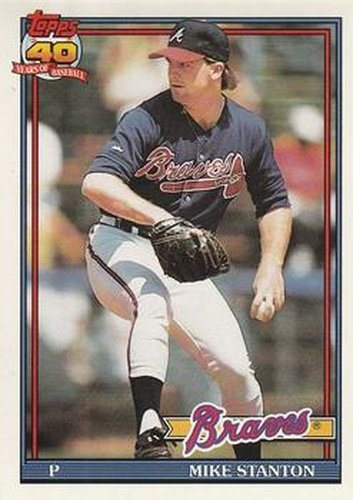 #514 Mike Stanton - Atlanta Braves - 1991 O-Pee-Chee Baseball