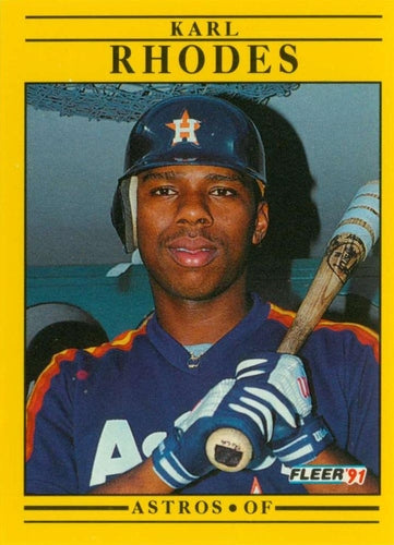 #514 Karl Rhodes - Houston Astros - 1991 Fleer Baseball