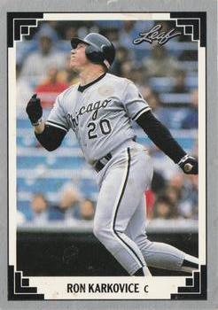#515 Ron Karkovice - Chicago White Sox - 1991 Leaf Baseball