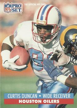 #515 Curtis Duncan - Houston Oilers - 1991 Pro Set Football