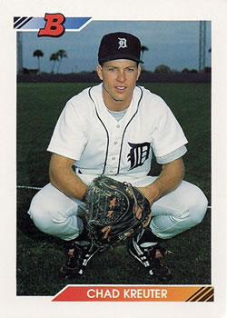 #515 Chad Kreuter - Detroit Tigers - 1992 Bowman Baseball