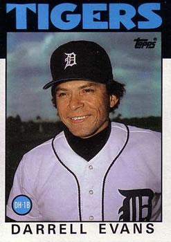#515 Darrell Evans - Detroit Tigers - 1986 Topps Baseball