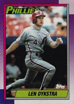 #515 Len Dykstra - Philadelphia Phillies - 1990 Topps Baseball