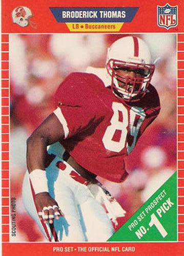 #515 Broderick Thomas - Tampa Bay Buccaneers - 1989 Pro Set Football