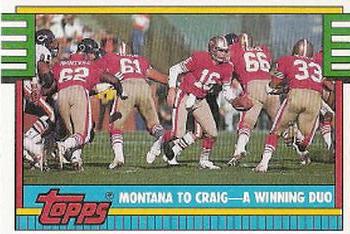 #515 Joe Montana / Roger Craig - San Francisco 49ers - 1990 Topps Football