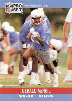 #515 Gerald McNeil - Houston Oilers - 1990 Pro Set Football