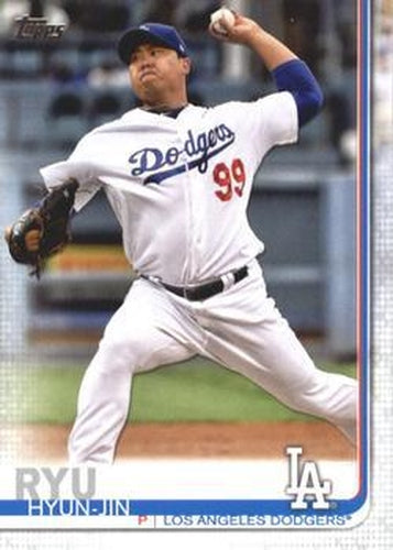 #515a Hyun-Jin Ryu - Los Angeles Dodgers - 2019 Topps Baseball