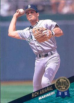 #516 Rich Amaral - Seattle Mariners - 1993 Leaf Baseball