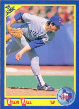 #516 Drew Hall - Texas Rangers - 1990 Score Baseball