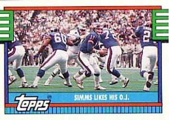 #516 Phil Simms / Otis Anderson - New York Giants - 1990 Topps Football