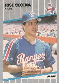 #516 Jose Cecena - Texas Rangers - 1989 Fleer Baseball