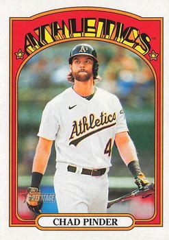#516 Chad Pinder - Oakland Athletics - 2021 Topps Heritage Baseball