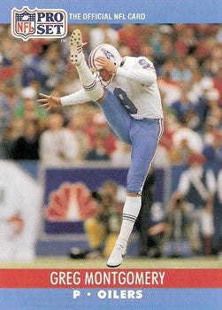 #516 Greg Montgomery - Houston Oilers - 1990 Pro Set Football