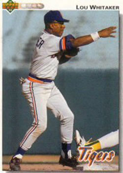 #516 Lou Whitaker - Detroit Tigers - 1992 Upper Deck Baseball