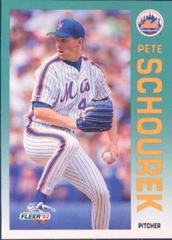#516 Pete Schourek - New York Mets - 1992 Fleer Baseball