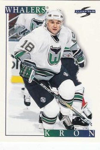 #154 Robert Kron - Hartford Whalers - 1995-96 Score Hockey