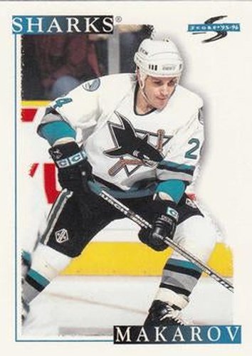 #159 Sergei Makarov - San Jose Sharks - 1995-96 Score Hockey