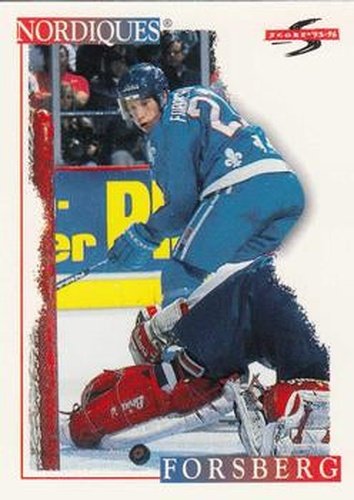 #31 Peter Forsberg - Quebec Nordiques - 1995-96 Score Hockey