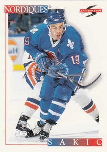 #5 Joe Sakic - Quebec Nordiques - 1995-96 Score Hockey